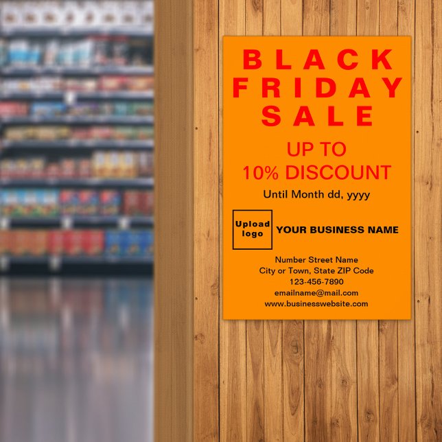Black Friday Sale Orange Color Poster (Black Friday Sale on orange poster)