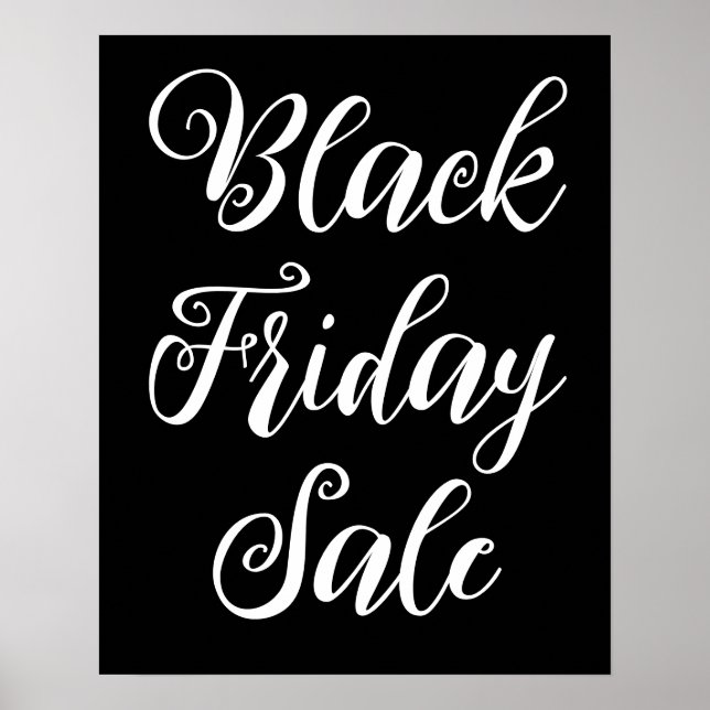 Black Friday Sale Sign, affiche de vente au magasi (Devant)