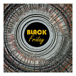 Black Friday-Werbung mit origineller Spin-Art Poster