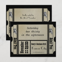 Black Funky Textured Wirbel Wedding Response Cards Einladung