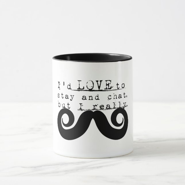 Black Funny Humor I Mustache Tasse (Zentrum)
