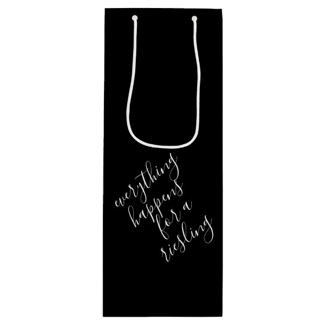 Black Funny Wine Pub Weinbeutel Geschenktüte Für Weinflaschen (Vorderseite)