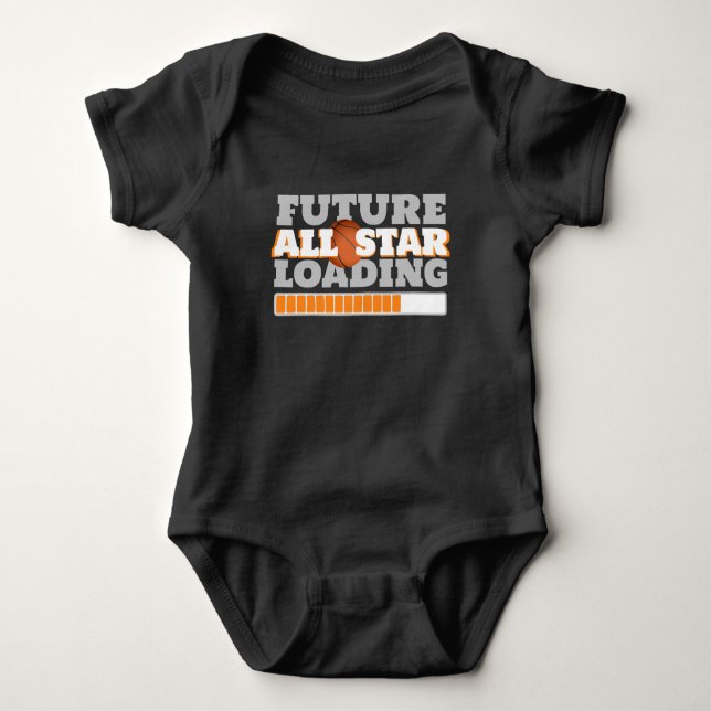 Black Future All Star Loading Baby Basketball Strampler (Vorderseite)