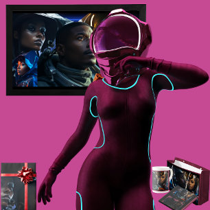 Black Future Poster Große Geschenktüte