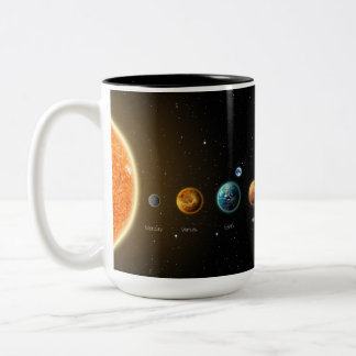 Black Galaxy Imprimer système solaire Mug