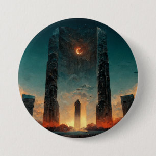Black Gate Fantasy Sci-Fi Kunst Button