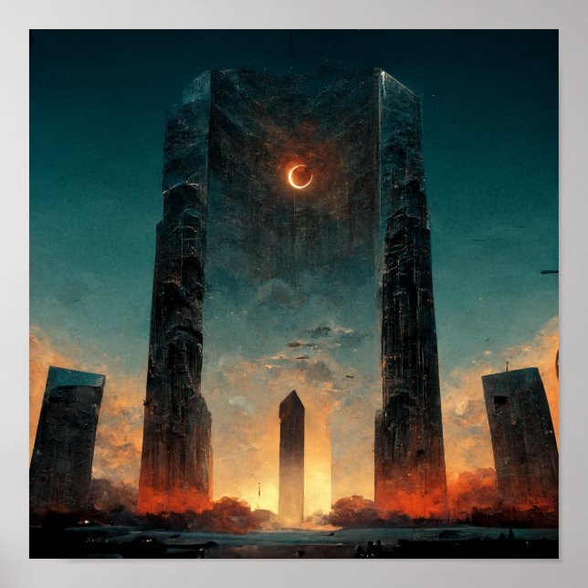 Black Gate Fantasy Sci-Fi Kunst Poster (Vorne)