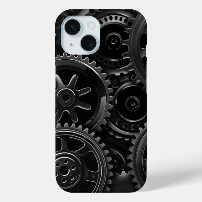 Black Gear Matrix Phone Case (Rückseite)