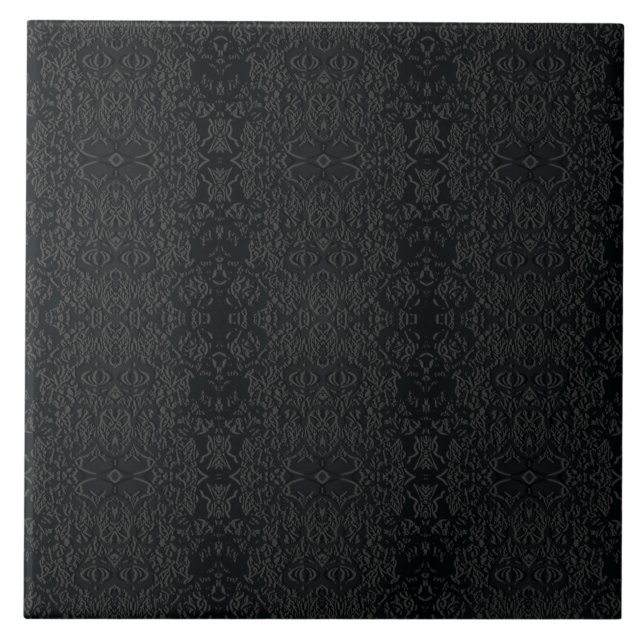 Black Geometric Pattern – Modern Minimalist Design Fliese (Vorderseite)