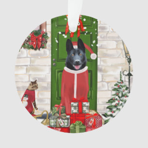 Black German Shepherd Dog Weihnachten Ornament