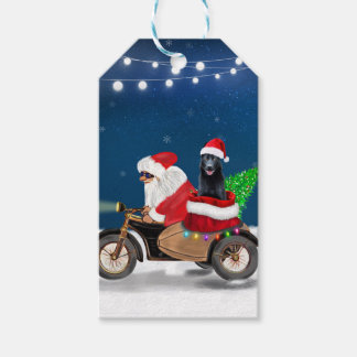 Black German Shepherd Dog Weihnachtsmann Geschenkanhänger
