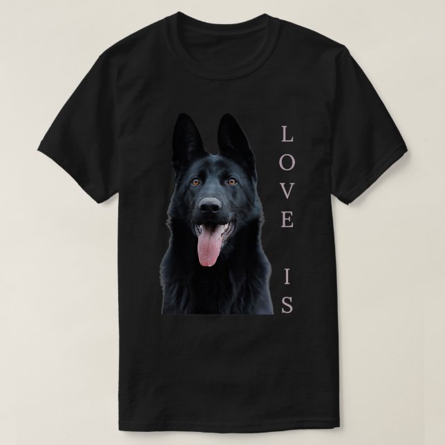 Black German Shepherd Shirt Schäfer Dog Mama Vater (Design vorne)