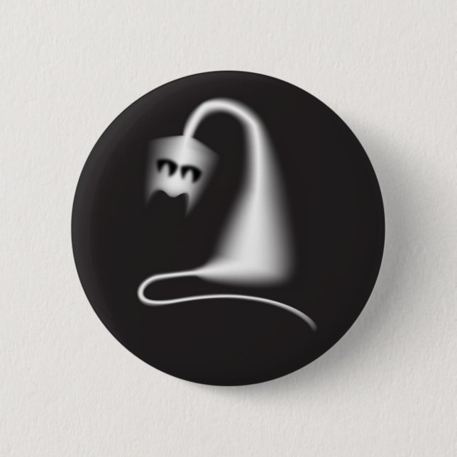 Black ghost cat button (Vorderseite)