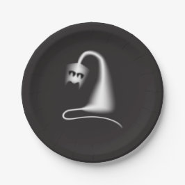 Black ghost cat pappteller