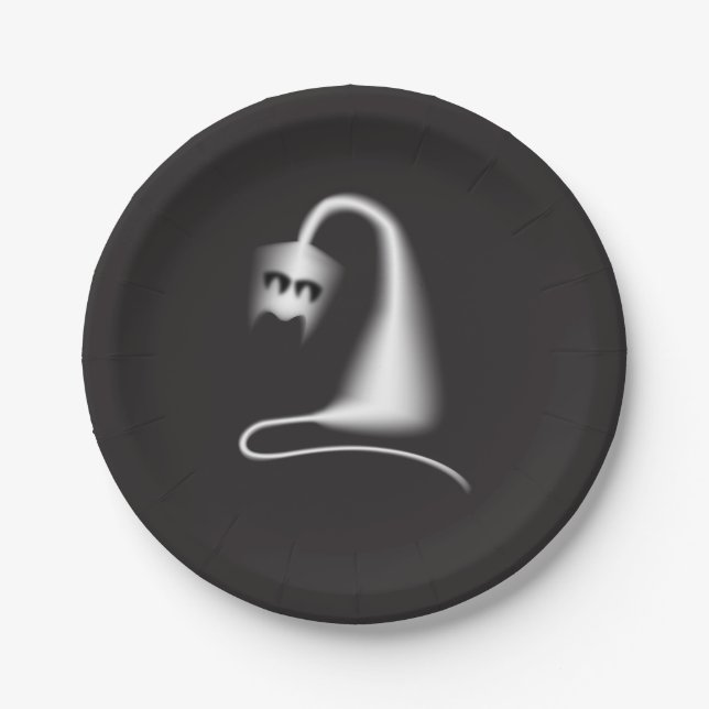 Black ghost cat pappteller (Vorderseite)