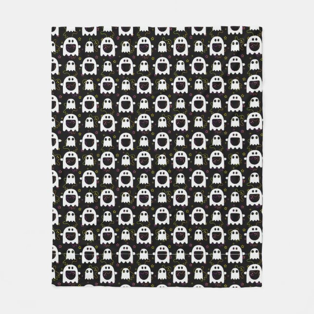 Black Ghost Fleece Blanket (Vorderseite)