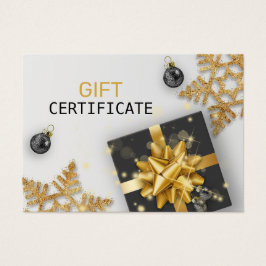 Black Gift Christmas Ball Gold Snowflake Geschenkk