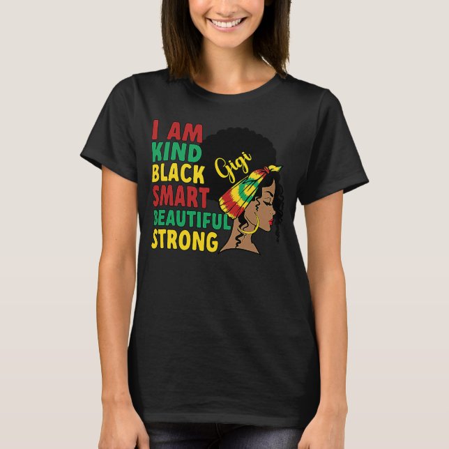 Black Gigi Grandmutter Afrikanischer Amerikaner Gi T-Shirt (Vorderseite)