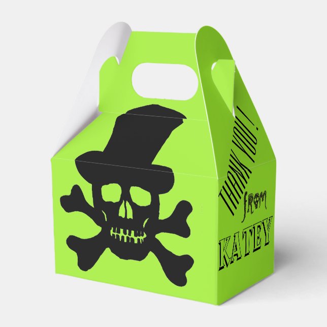 Black Giison Skull und Crossbones Gefälligkeitsbox Geschenkschachtel (Rückseite)