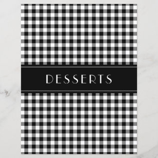 Black Gingham Farmhouse Family Recipe Organizers