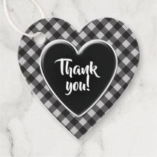 Black Gingham Karos Pattern Vielen Dank für Ihr Ko Geschenkanhänger