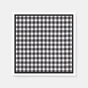Black Gingham Serviette