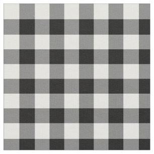 Black Gingham Stoff