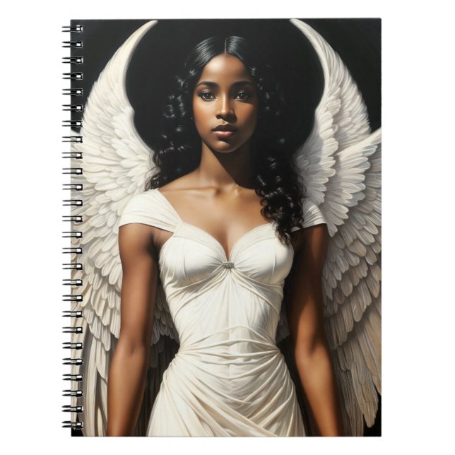 Black Girl Angel Notizblock (Vorderseite)
