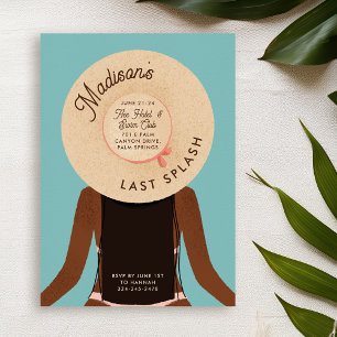 Black Girl Bachelorette Pool Party - Letzter Splas Einladung