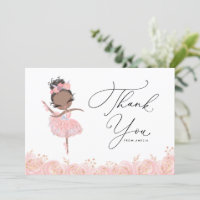 Black Girl Ballerina in Rosa Kleid Geburtstag