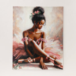 Black Girl Ballet Dancer in Rosa