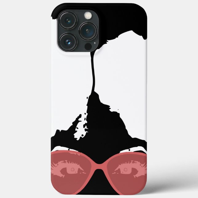 Black Girl Big Afro Pink Sonnenbrille Case-Mate iPhone Hülle (Rückseite)