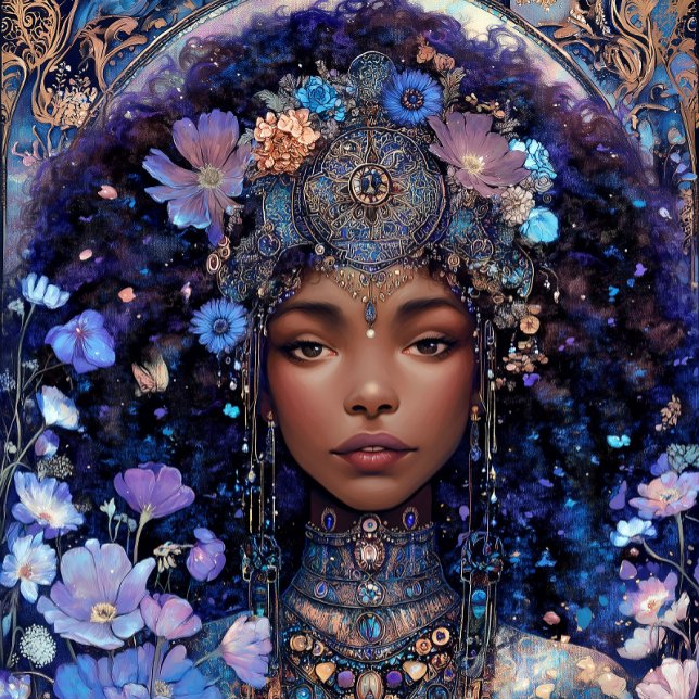 Black Girl Black Queen Fantasy Art Goddess Poster (Von Creator hochgeladen)
