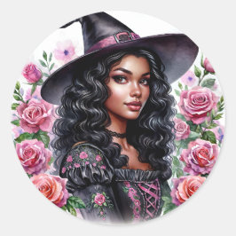 Black Girl Bubblegum Rotzunge Runder Aufkleber