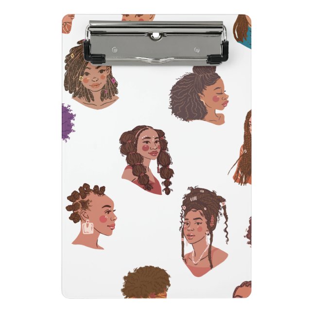 Black Girl Hairstyles Mini Klemmbrett (Vorderseite)