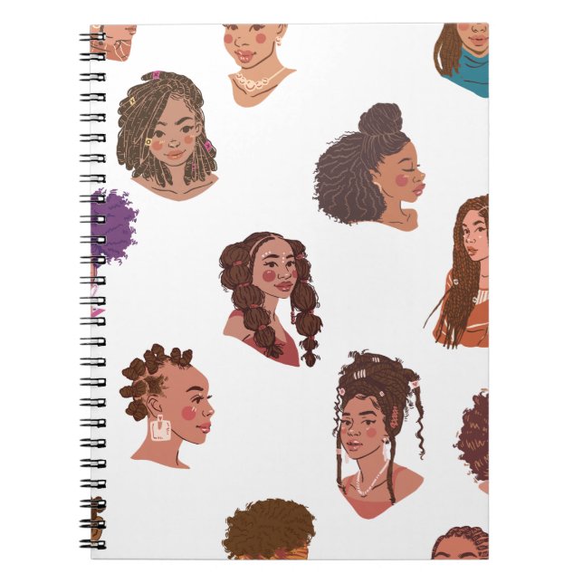 Black Girl Hairstyles Notizblock (Vorderseite)