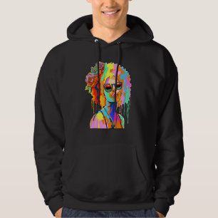 Black Girl Inspiriert Black Woman Paint Dripping R Hoodie