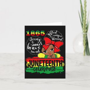 Black Girl Juneteenth 1865 Celebrate Indepedence D Karte
