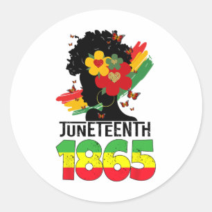 Black Girl Juneteenth 1865 Kinder Kleinkinder Cele Runder Aufkleber