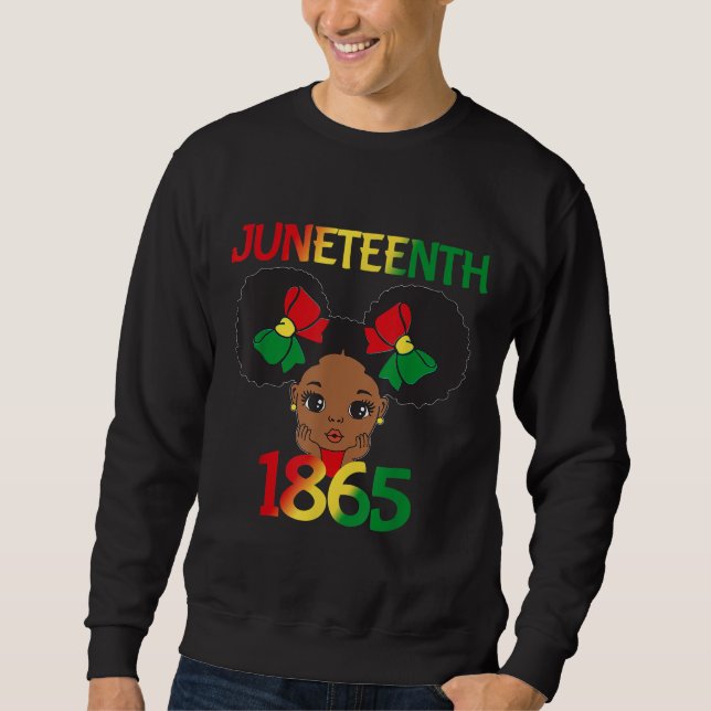 Black Girl Juneteenth 1865 Kinder Kleinkinder Cele Sweatshirt (Vorderseite)