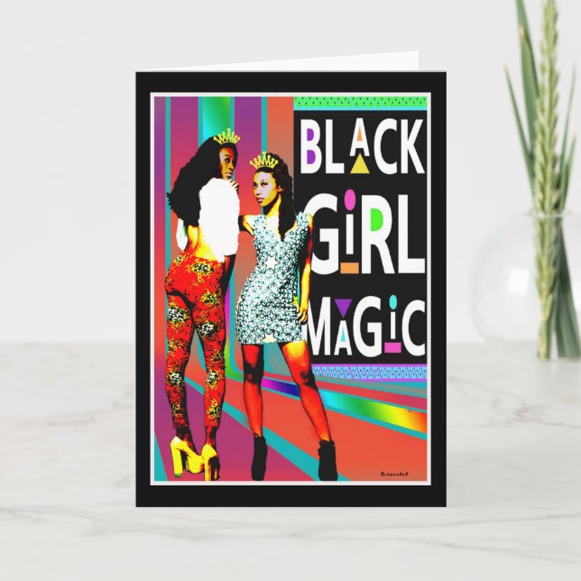 Black Girl Magic — Always a Queen Karte (Vorderseite)