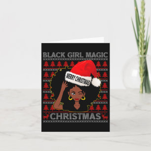 Black Girl Magic Frohe Weihnachts Afroamerikaner Karte