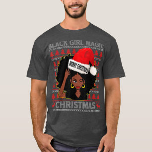 Black Girl Magic Frohe Weihnachts Afroamerikaner T-Shirt