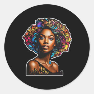 Black Girl Magic - Kraft und Schönheit feiern Runder Aufkleber