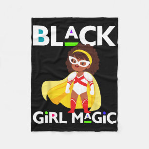 Black Girl Magic Melanin Braune Haut Mädchen Klein Fleecedecke