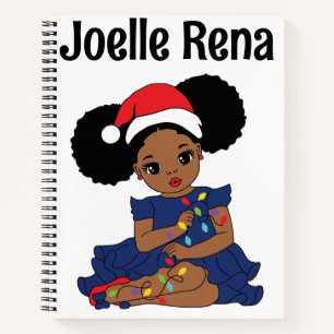 Black Girl Magic Melanin Weihnachten Braun Skin Ga Notizbuch