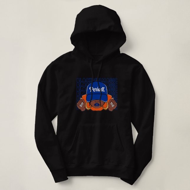 Black Girl Magic Mid_Knick 1s Match Hoodie (Design vorne)