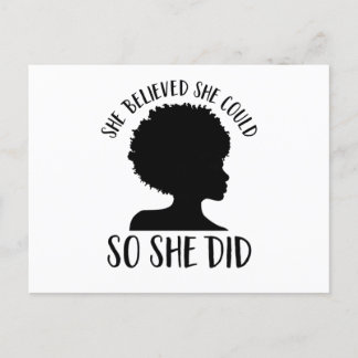Black Girl Magic Sie glaubte, sie könnte es also t Postkarte