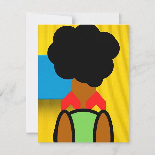 Black Girl-Mitteilungskarten Mitteilungskarte (Vorderseite)
