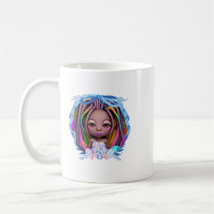 Black Girl Ostermagic Brown Skin Girls Frühjahr EZ Kaffeetasse
